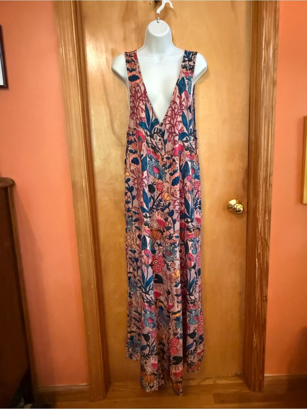 NWT Natural Life Floral Wide Leg Jumpsuit S/M